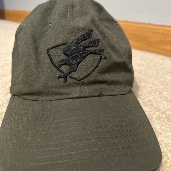 Green Baseball Hat with Black Logo - Picture 2 of 4